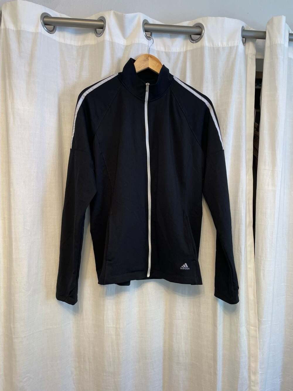 Adidas Golf Full-Zip 3-Stripe Track Jacket Black Size XL